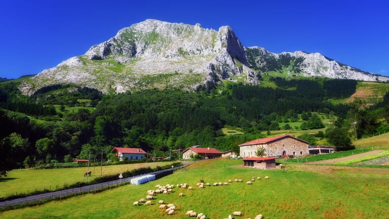 Arrazola village in the Basque Country located in Spain.