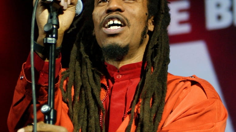Benjamin Zephaniah performs on stage during the One Big No...