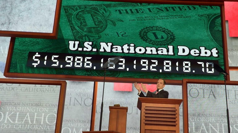 RNC Chairman Reince Priebus speaks about the national debt clock...