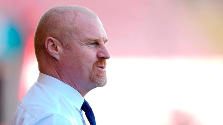 Everton's head coach Sean Dyche waits for the start of...