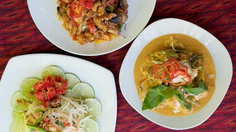 Among the dishes at Thai Taste restaurant in Massapequa Park...