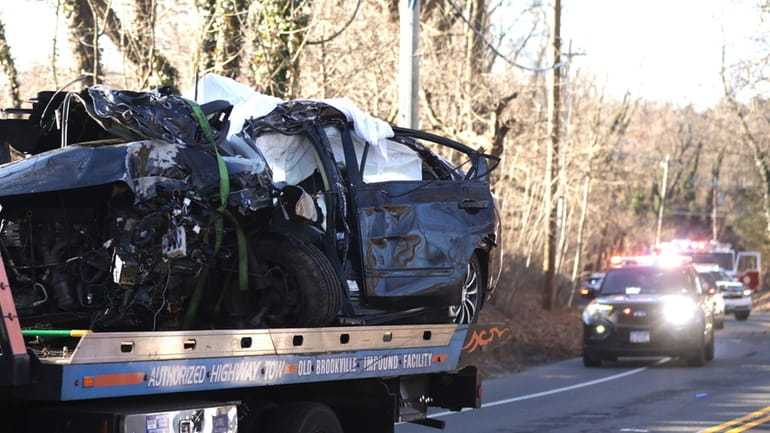 The wreckage from a deadly crash that killed a teenage...