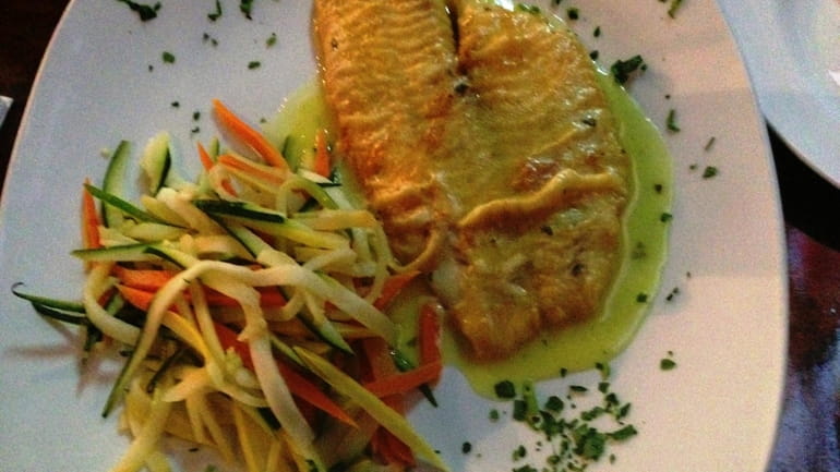 Filet of sole Francese at The Main Event in Farmingdale...