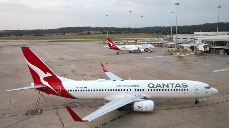 A Qantas jet arrives at Melbourne's Tullamarine Airport in Melbourne,...