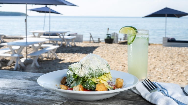 Caesar salad at Navy Beach in Montauk.