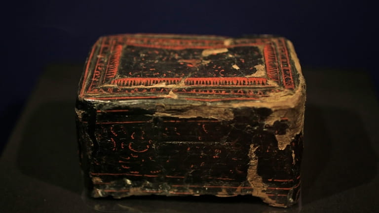 A Chinese lacquer box from the first century A.D. is...