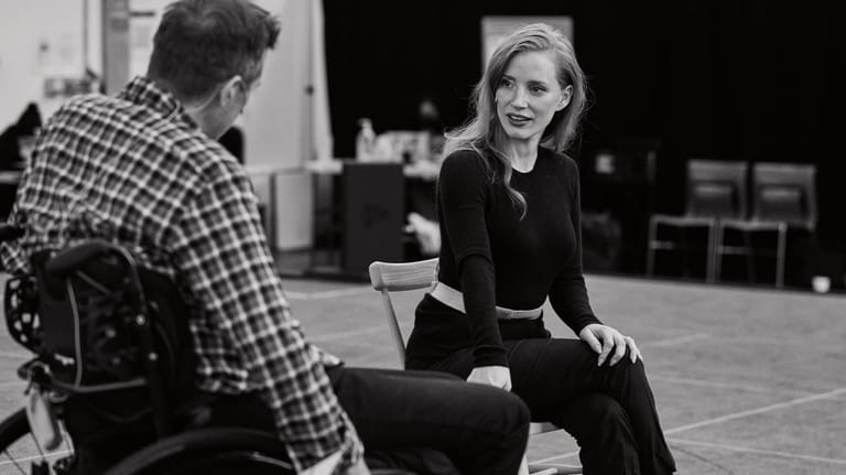 Jessica Chastain in rehearsal for “A Doll’s House," which opens...