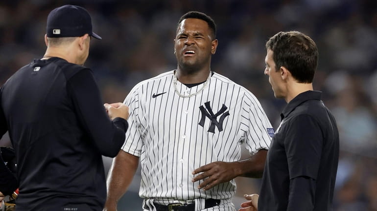 Luis Severino leaves with left side injury as Yankees lose to Brewers -  Newsday