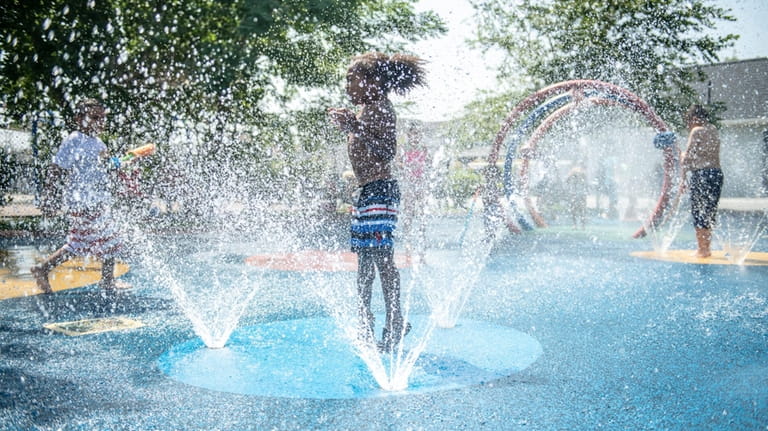 Stay cool at the Clark Street playground in Long Beach.