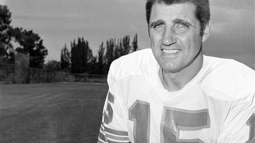 Quarterback Earl Morrall of the Miami Dolphins at age 42.