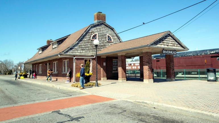 The LIRR station in Riverhead on Saturday, April 6, 2019...