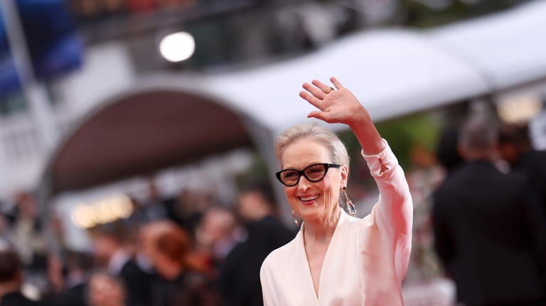 Meryl Streep poses for photographers upon arrival at the awards...