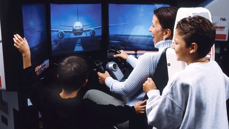 Test your wings in a flight simulator at the Cradle...