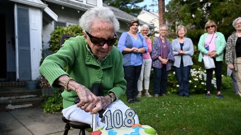 Dorothy Sellers, a longtime resident of Freeport, celebrates her 108th birthday...