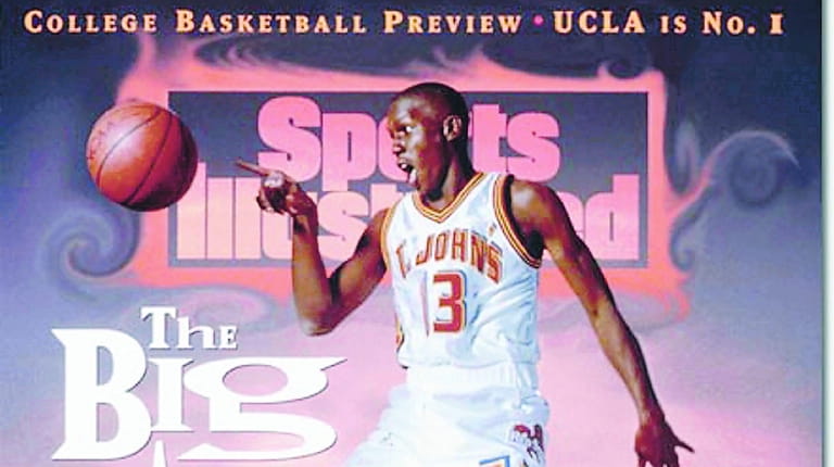 A Sports Illustrated cover with Felipe Lopez of St. John's.
