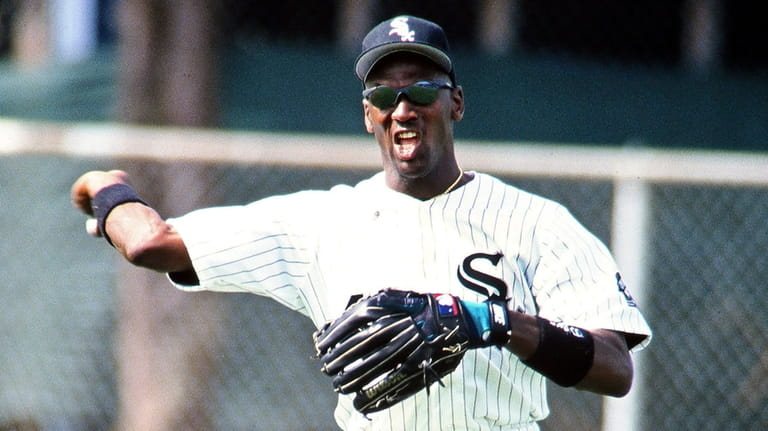 Chicago White Sox Michael Jordan during workouts at Ed Smith