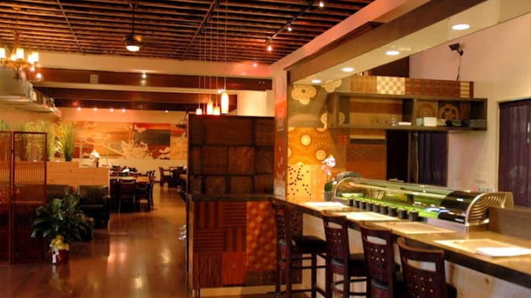 This is the interior of the reborn Inatome Japanese Steak...