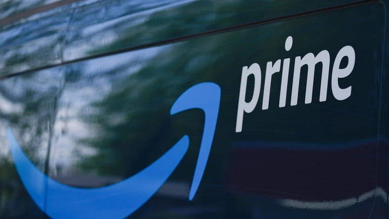 An Amazon Prime truck is seen on Friday, April 5,...