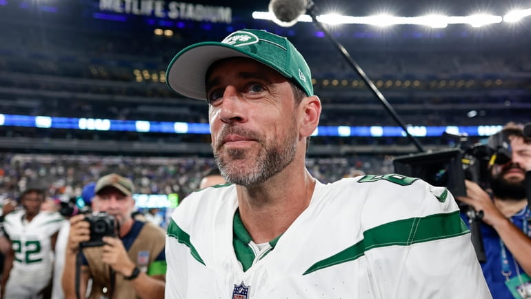 New York Jets/Giants Game Roster Sheet Aug 26,2023 Aaron Rodgers 1st Jets  Game!