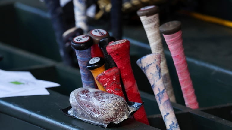 The Minnesota Twins' home run sausage is pictured in the...