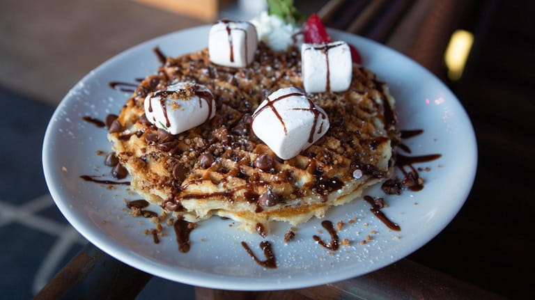 A S’mores waffle at the Ainsworth in Rockville Centre.