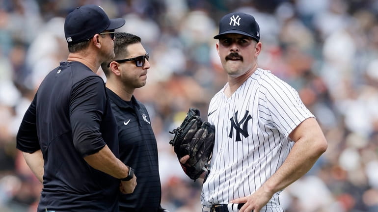 Yankees' Carlos Rodon throws simulated game, set up to return from IL next  week - Newsday