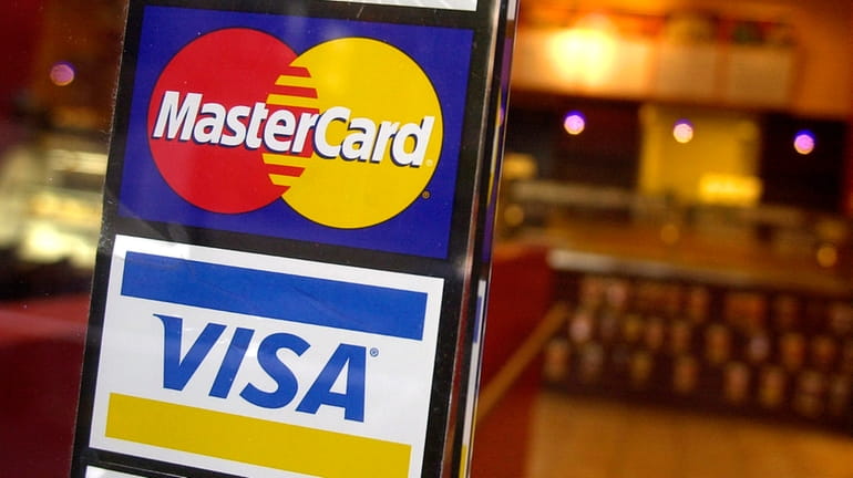 MasterCard and Visa credit card logos are shown at the...