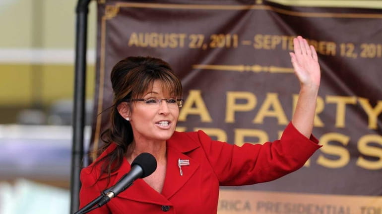 Former Alaska governor Sarah Palin speaks at a Tea Party...