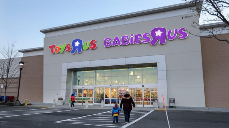 The shuttered Toys R Us/Babies R Us store on Veterans...