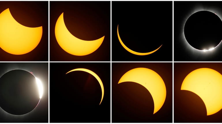 This combination of photos shows the path of the sun...