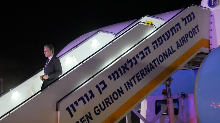 U.S. Secretary of State Antony Blinken arrives at Ben Gurion...