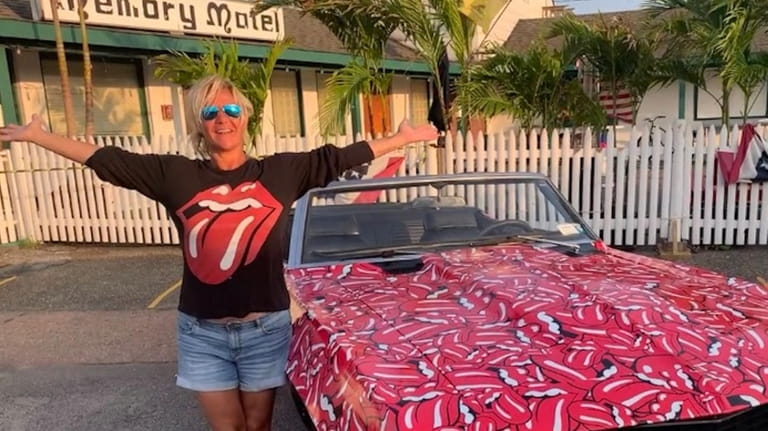 Krissy Pangia, 56, of Centerport, proudly displays her 1969 Chevrolet...