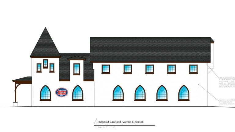 An architectural rendering of the planned Jersey Mike’s Subs, which...
