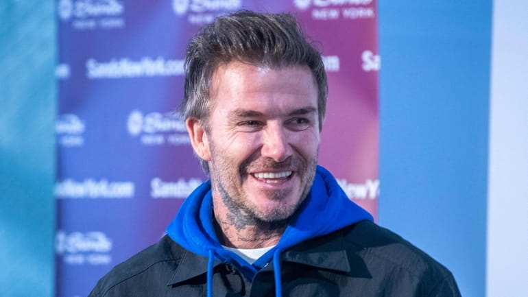 Former soccer player David Beckham spoke to young soccer players...