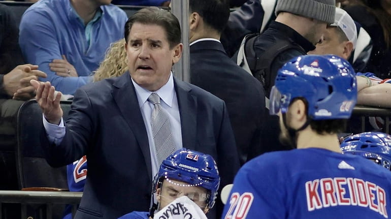 Rangers head coach Peter Laviolette in the first round of...