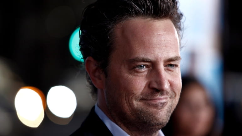 Matthew Perry arrives at the premiere of "The Invention of...