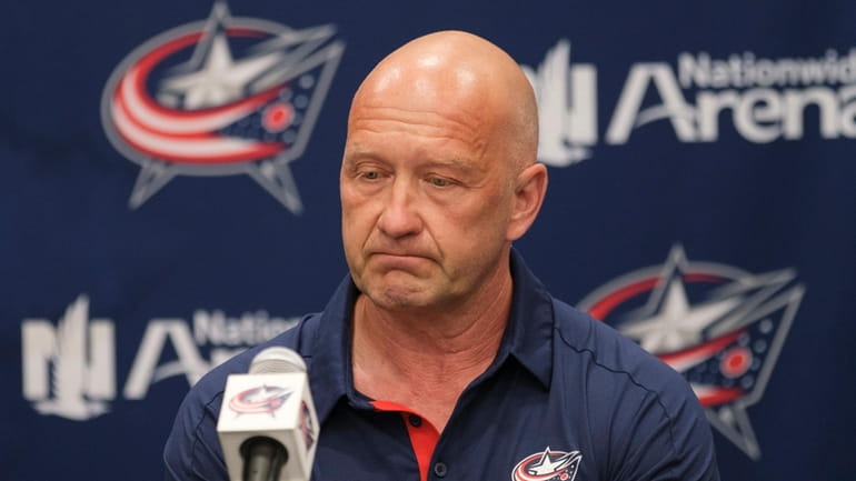 Columbus Blue Jackets general manager Jarmo Kekalainen appears during a...