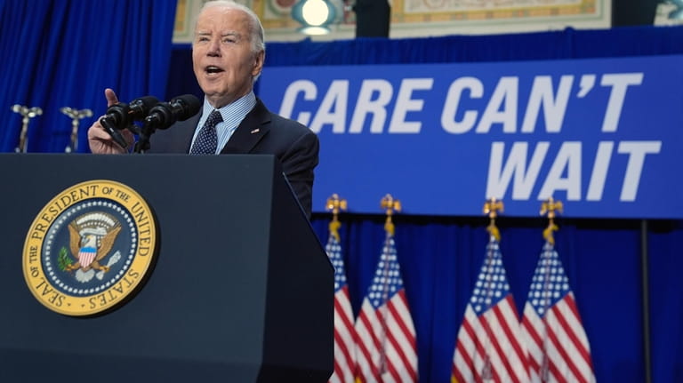 President Joe Biden delivers remarks on proposed spending on child...