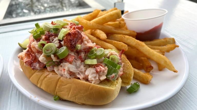 A Maine lobster roll at The Sunset Club at Tappen...