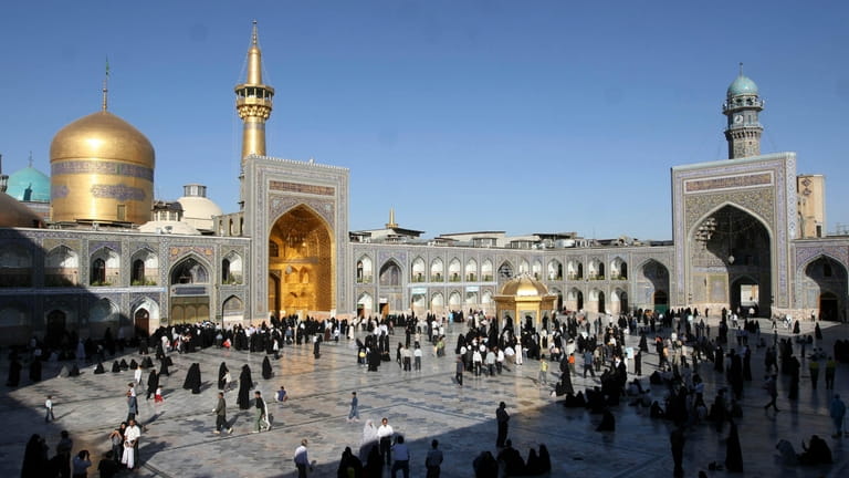 Muslim Pilgrims visit the mausoleum of Imam Reza, the 8th...