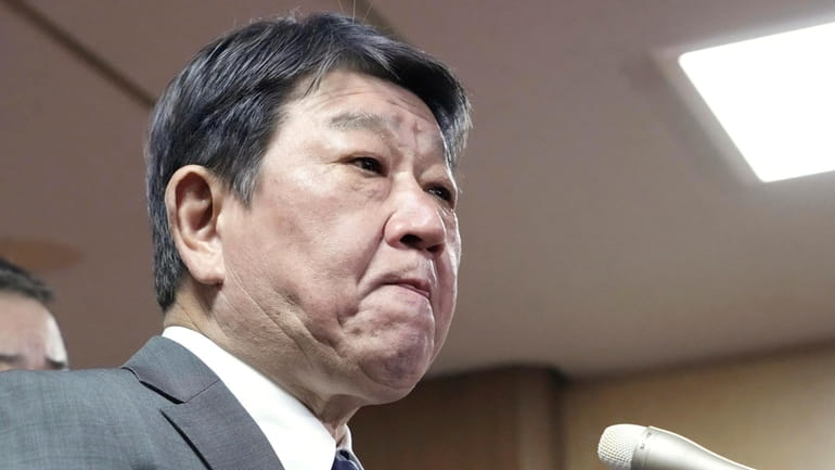 Japan's governing party, Liberal Democratic Party’s Secretary General Toshimitsu Motegi...