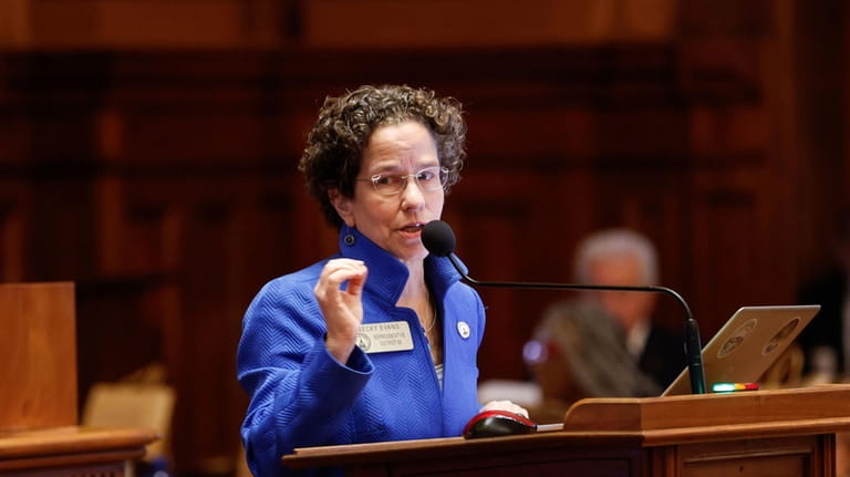 Rep. Becky Evans, D-Atlanta, speaks in opposition of Senate Bill...