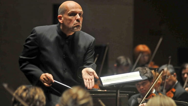 Jaap van Zweden conducts the Dallas Symphony Orchestra in Dallas...