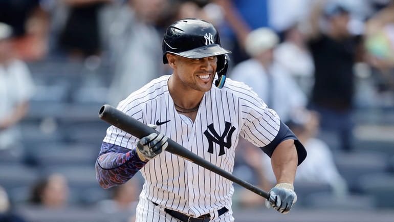 Aaron Boone believes Giancarlo Stanton is protecting his legs - Newsday