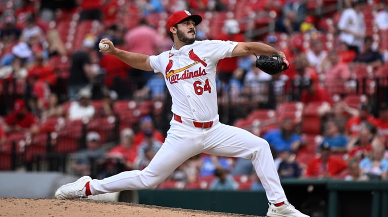 St. Louis Cardinals relief pitcher Ryan Fernandez throws against the...