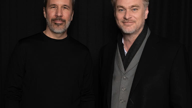 Denis Villeneuve, left, and Christopher Nolan pose for a portrait...