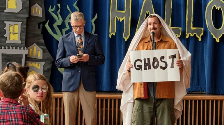 Adam Sandler stars in the unspirited comedy "Hubie Halloween" on...