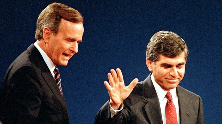 GOP presidential nominee, Vice President George H.W. Bush and Democratic...