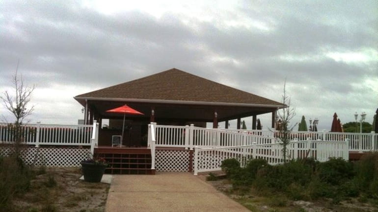 Dining deck and pavilion of Singleton's Salsa Shack at Tobay...