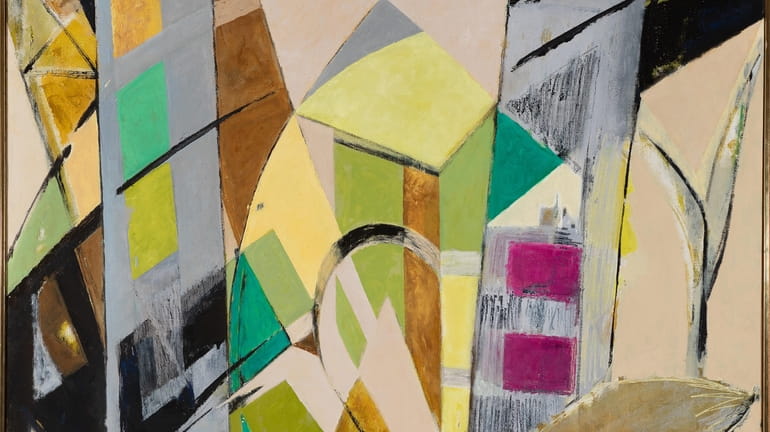 Lee Krasner's "Offbeat," a large oil on canvas from 1956,...